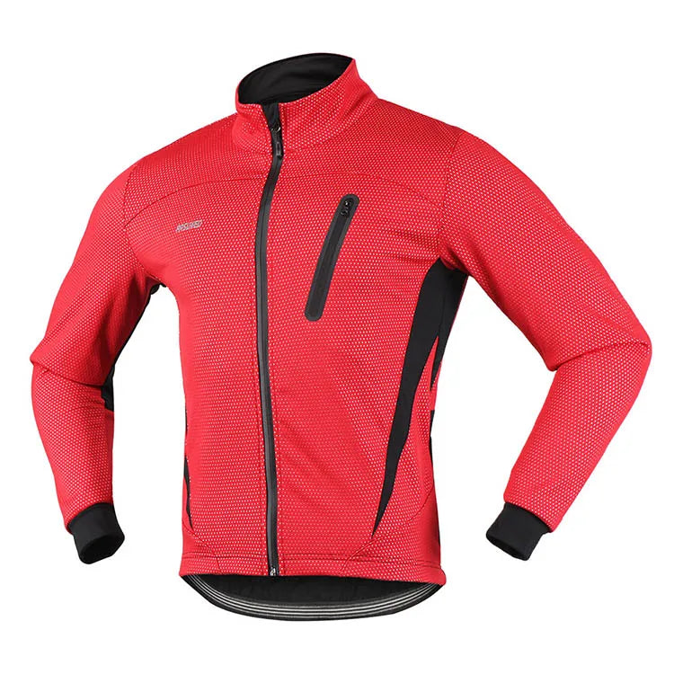 Men’s Thermal Waterproof Cycling Jacket with Mandarin Collar