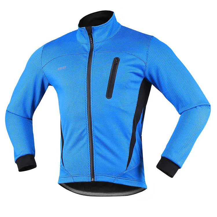 Men’s Thermal Waterproof Cycling Jacket with Mandarin Collar