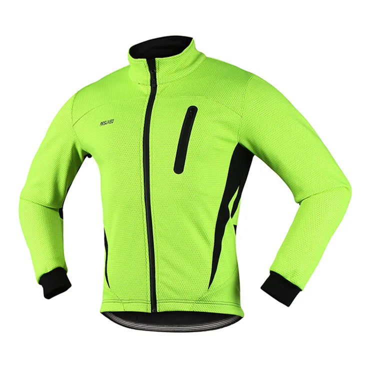 Men’s Thermal Waterproof Cycling Jacket with Mandarin Collar