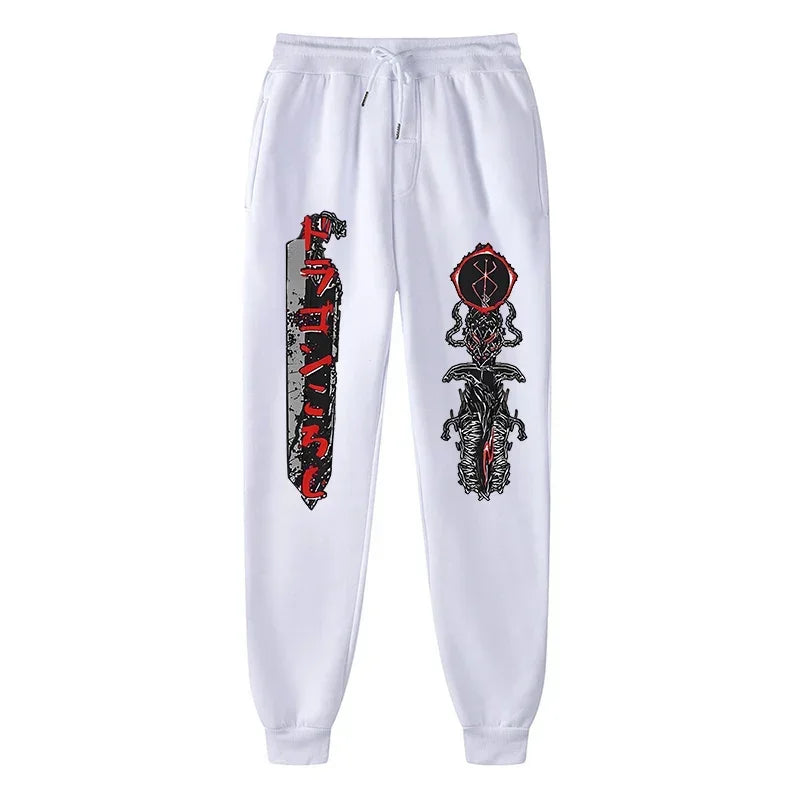 Anime Berserk Print Athletic Joggers for Men