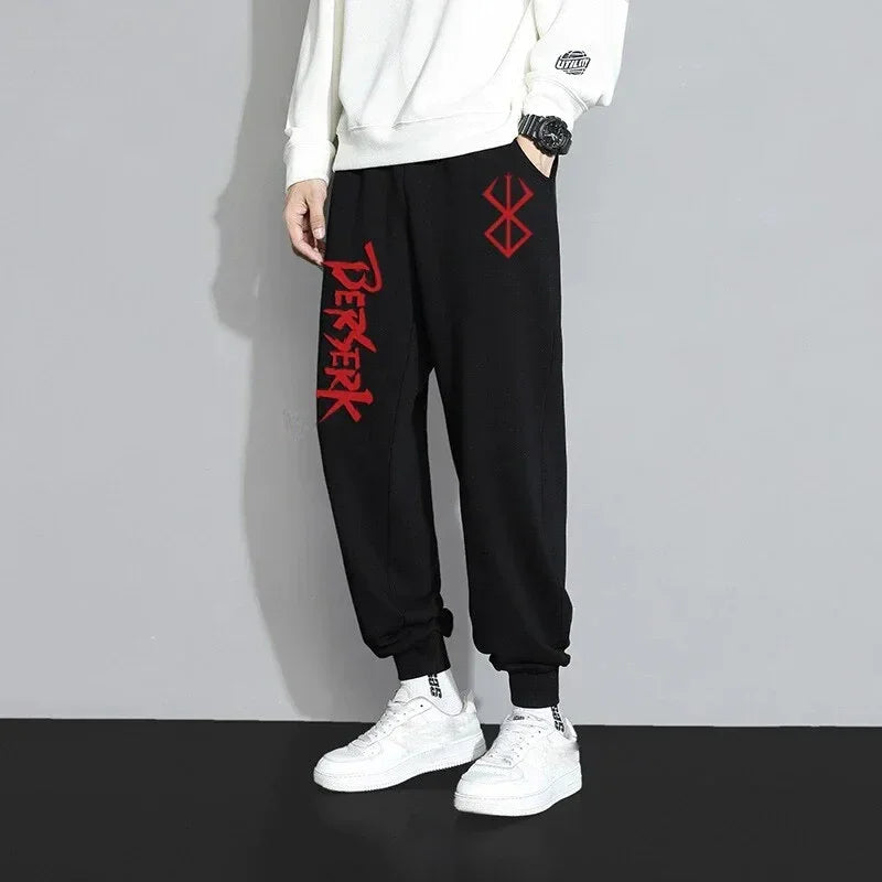 Anime Berserk Print Athletic Joggers for Men