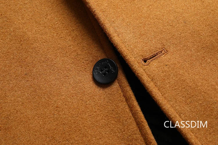 Cashmere Blend Smart Casual Hooded Coat