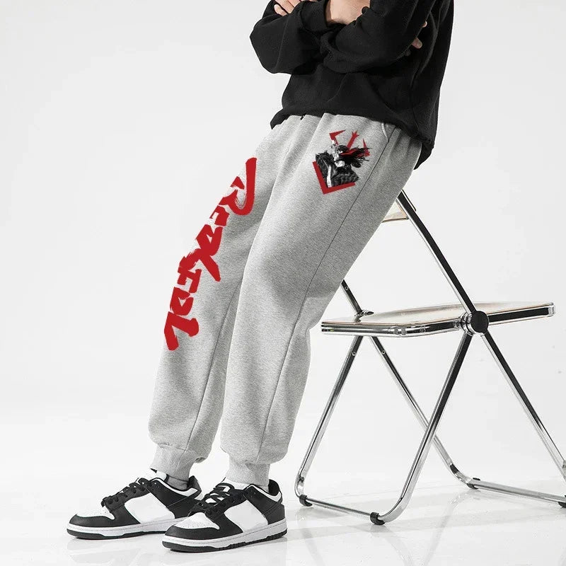 Anime Berserk Print Athletic Joggers for Men