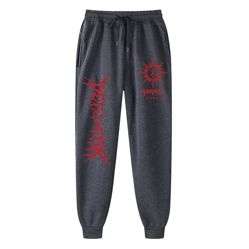 Anime Berserk Print Athletic Joggers for Men