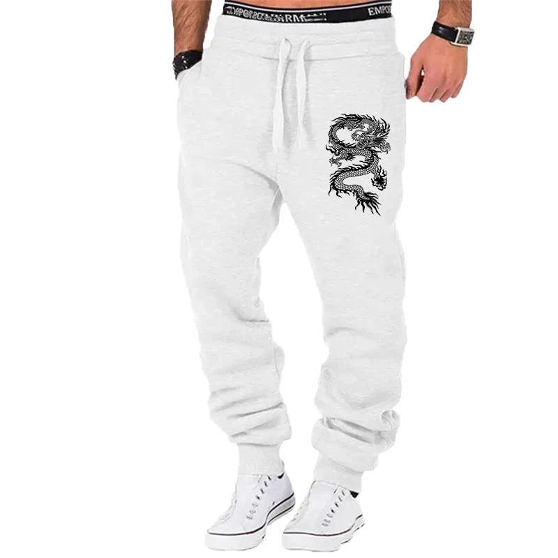 Fashion Casual Dragon Printed Jogger Pants