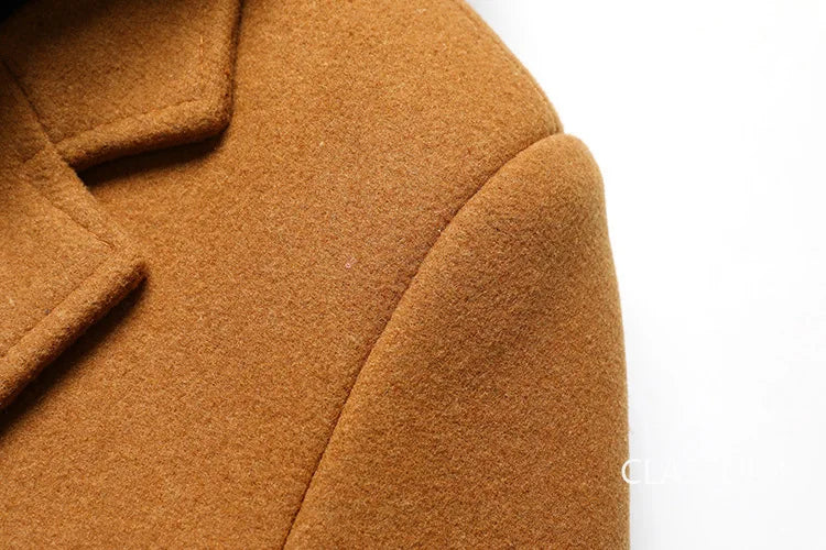 Cashmere Blend Smart Casual Hooded Coat