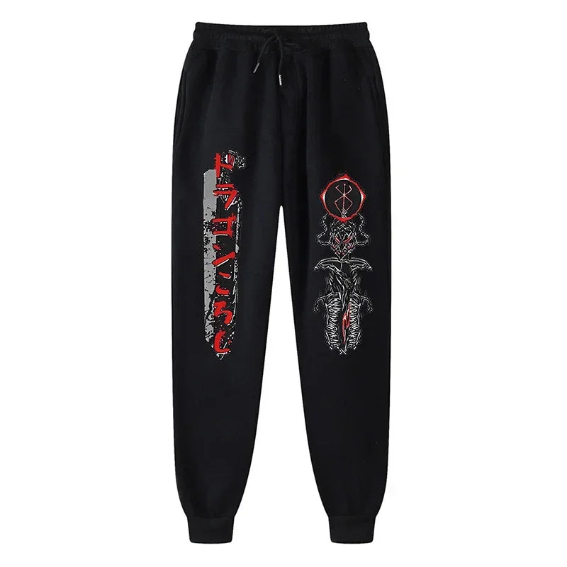 Anime Berserk Print Athletic Joggers for Men