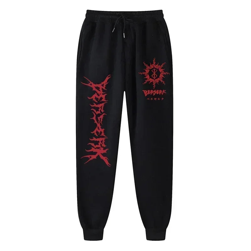 Anime Berserk Print Athletic Joggers for Men