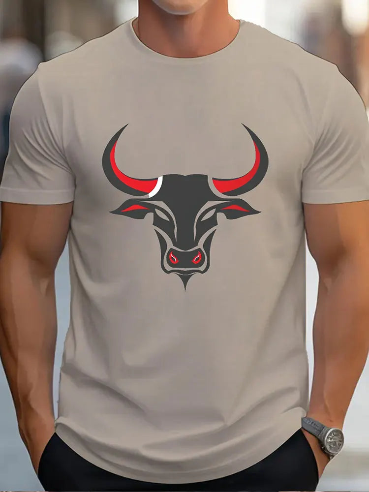 Men’s Short Sleeve Print Tee - Summer Casual Sports Top