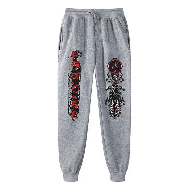 Anime Berserk Print Athletic Joggers for Men