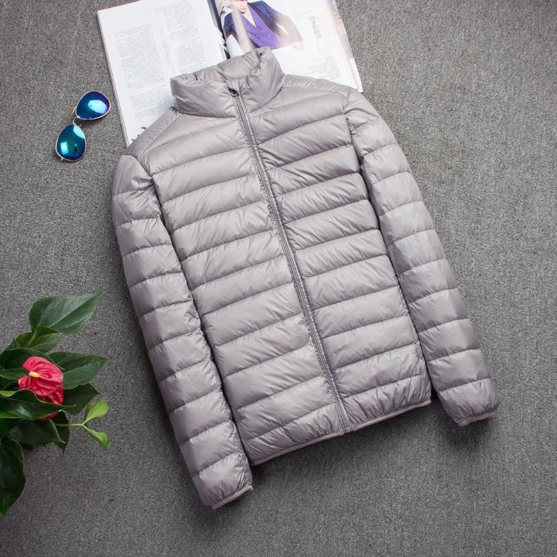 Men’s Casual Hooded Jacket with White Duck Down Filling